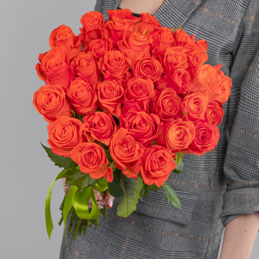 Ярко-Оранжевые Розы